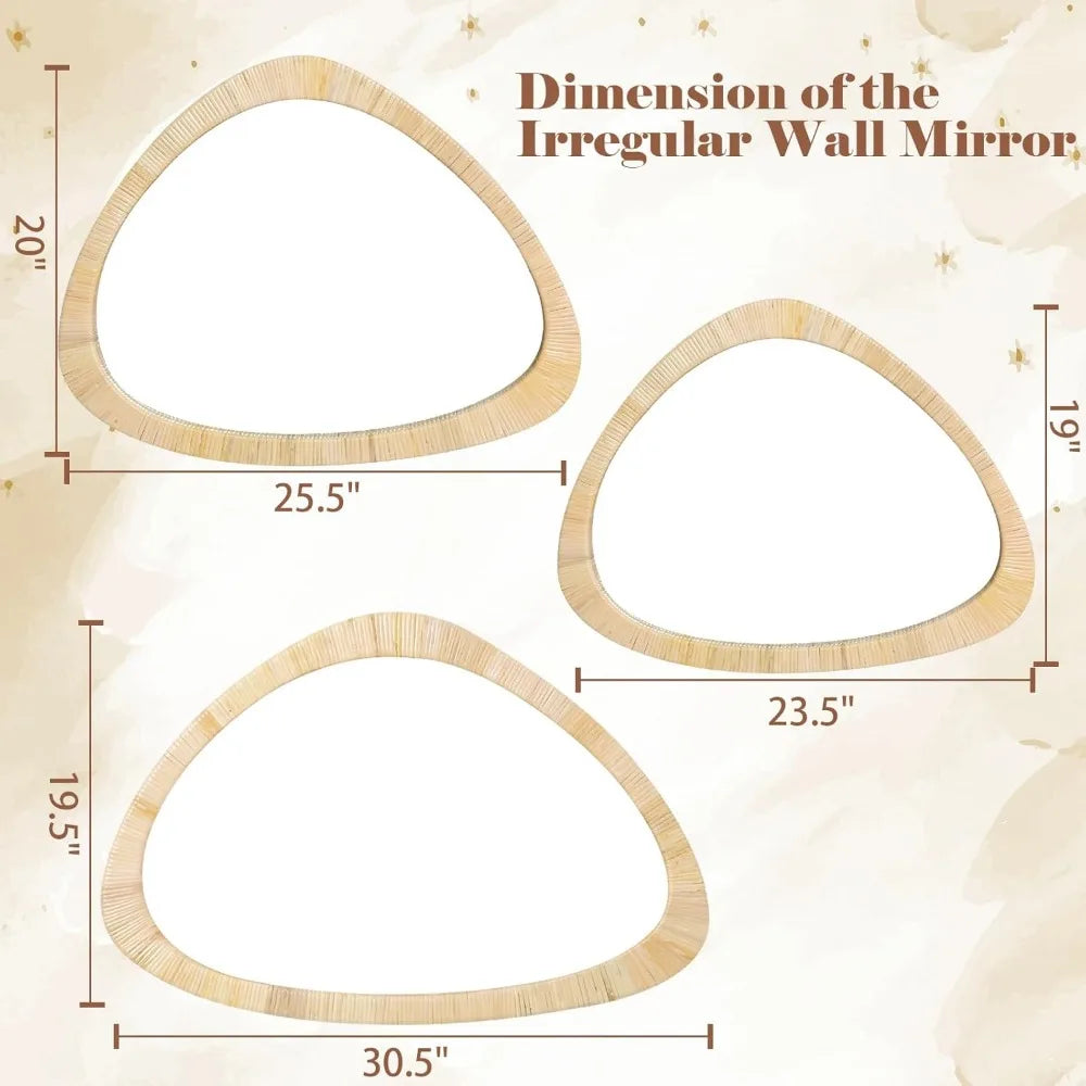 Natural Boho Rattan Mirror