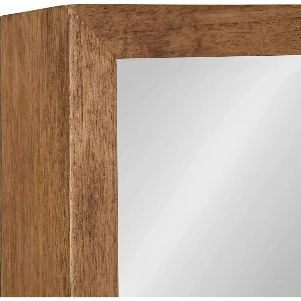 Rustic Wood Square Mirror