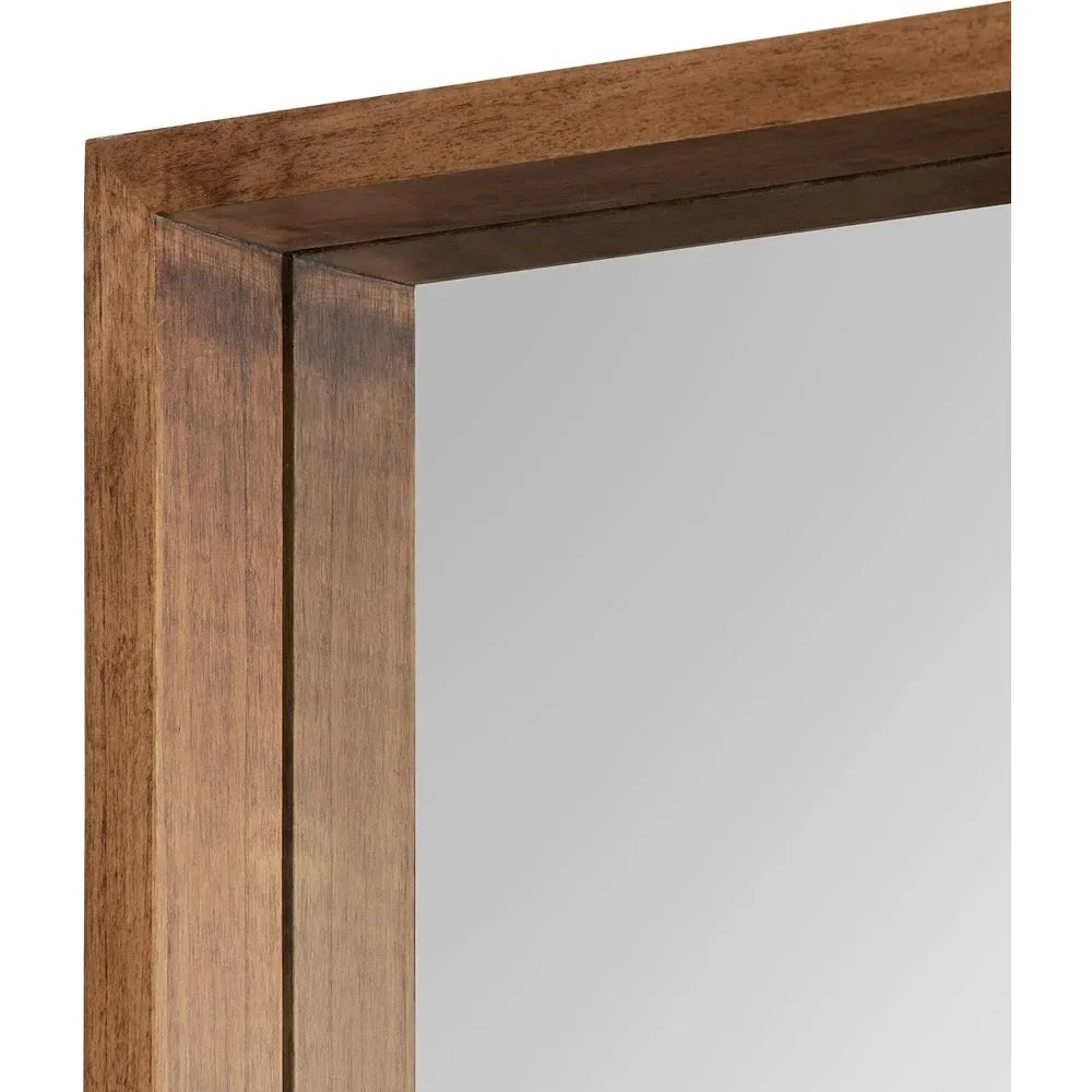 Rustic Wood Square Mirror