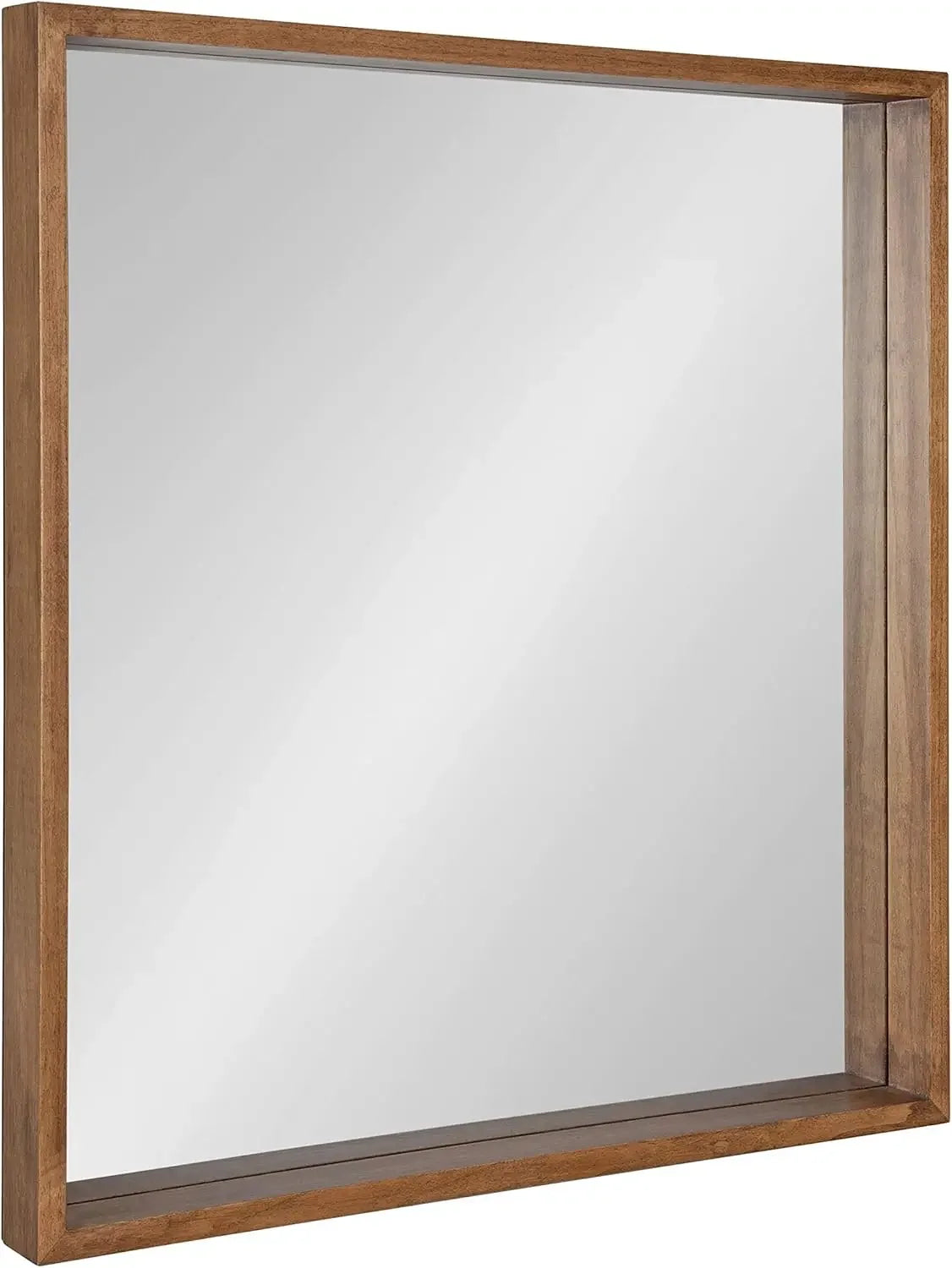 Rustic Wood Square Mirror