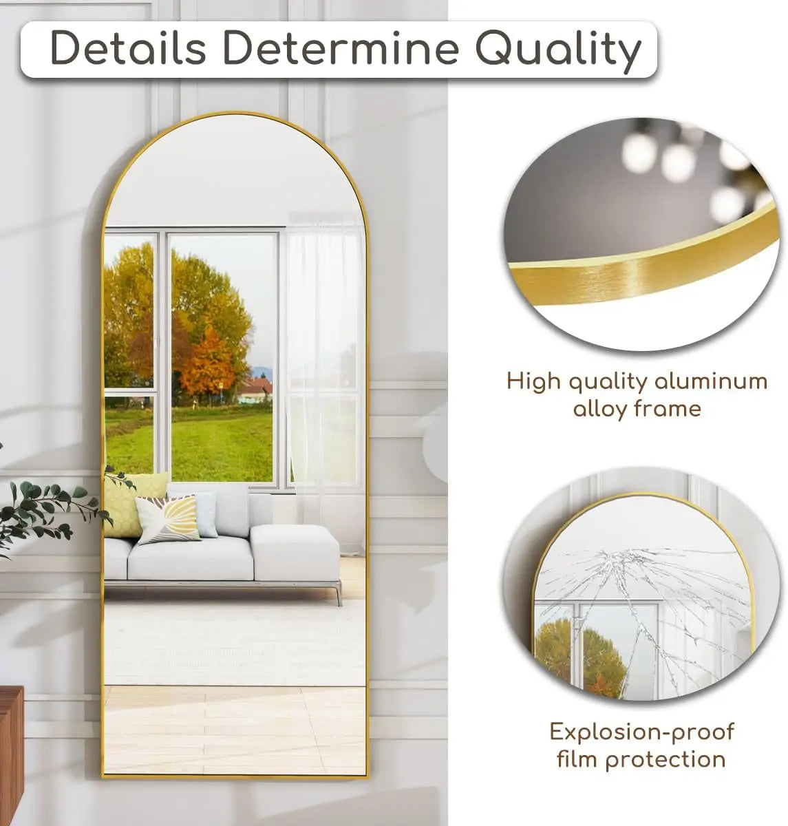 Classic Arched Full-Length Mirror
