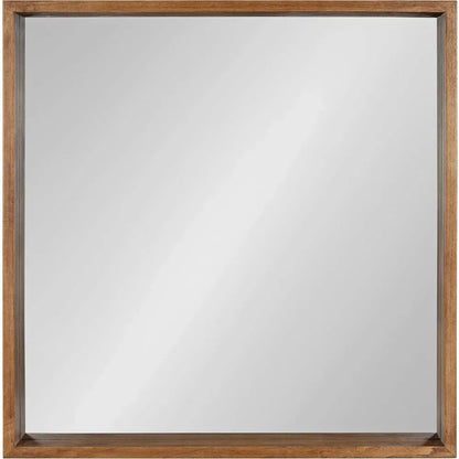 Rustic Wood Square Mirror