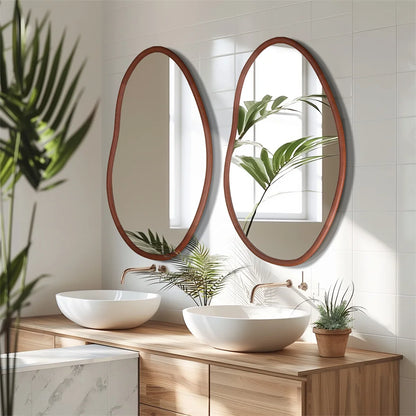 Mid Century Accent Oval Mirror