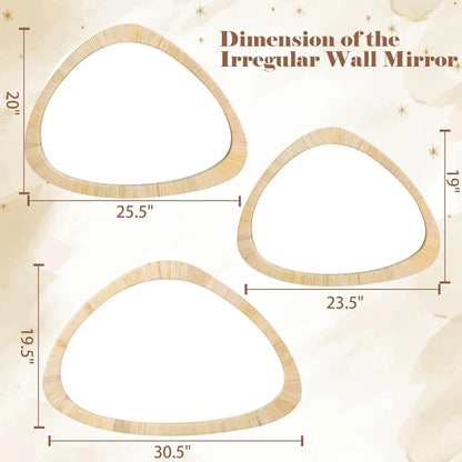 Natural Boho Rattan Mirror
