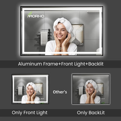 Black LED Bathroom Mirror
