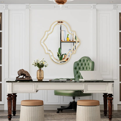 Irregular Silver Frame Mirror