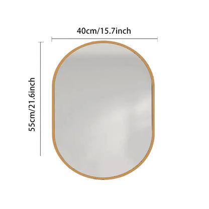 Gold Frame Oval Bathroom Mirror