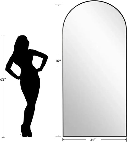 Modern Arched Floor Mirror