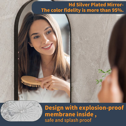 Modern Oval Black Bathroom Mirror