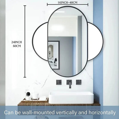 Gold Frame Oval Bathroom Mirror