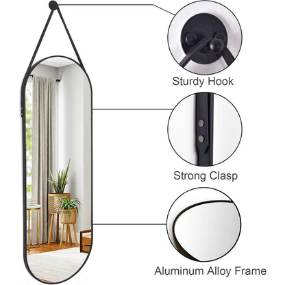 Oval Hanging Wall Mirror