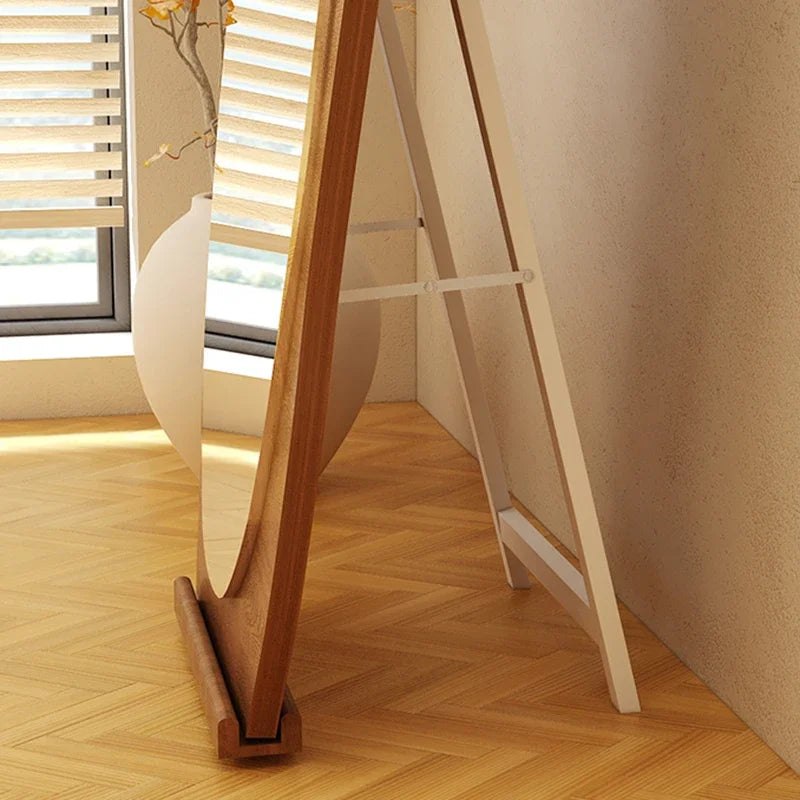 Organic Wood-Framed Irregular Mirror