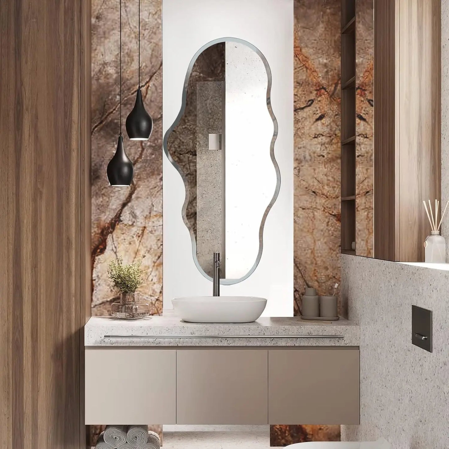 Full-Length Irregular Wall Mirror