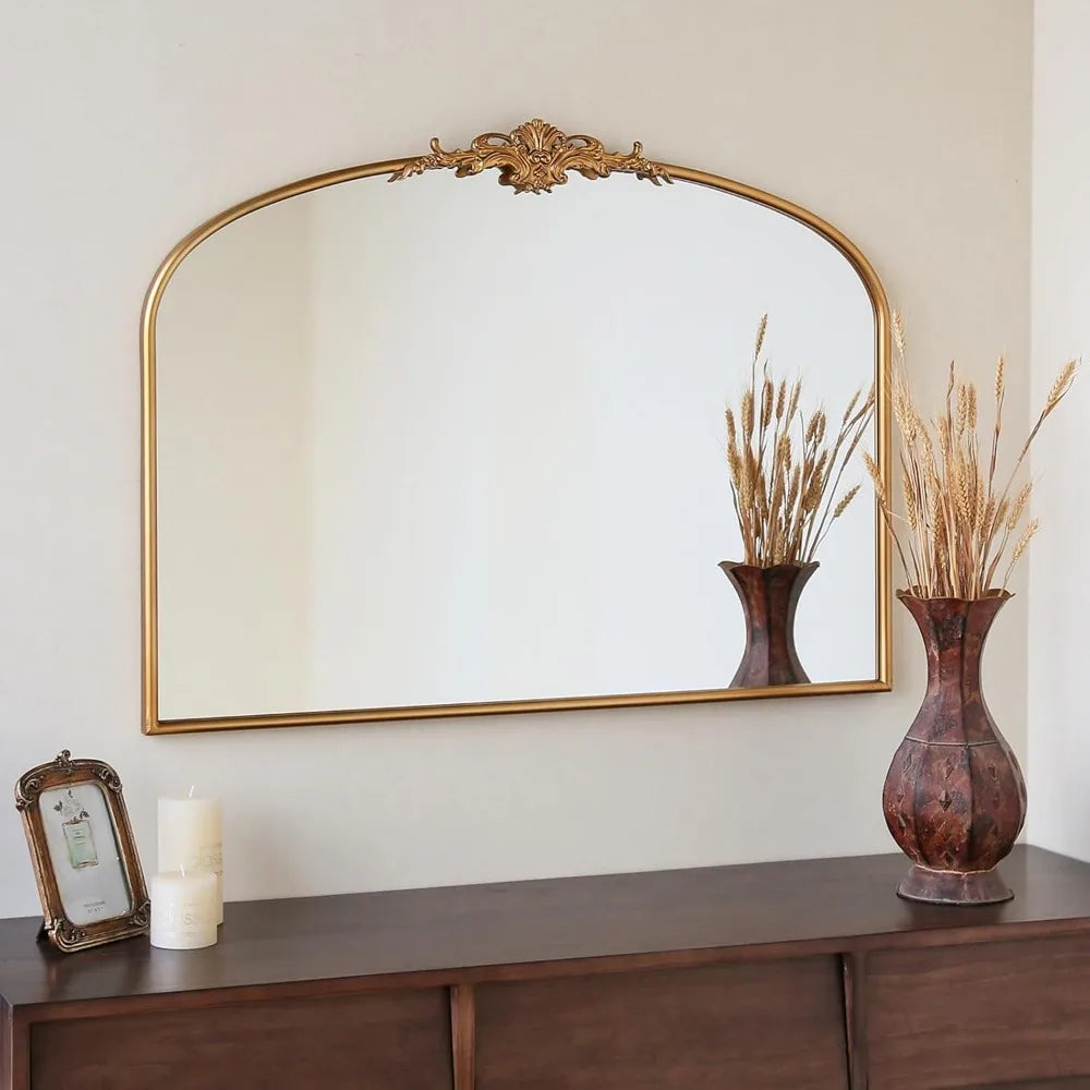 Gold Framed Arched Mirror