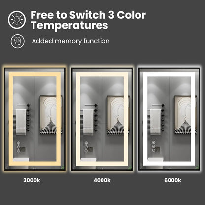 Black LED Bathroom Mirror
